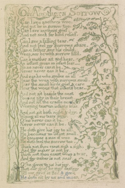 Sul Dolore degli Altri, pl. 7 da Songs of Innocence da William Blake